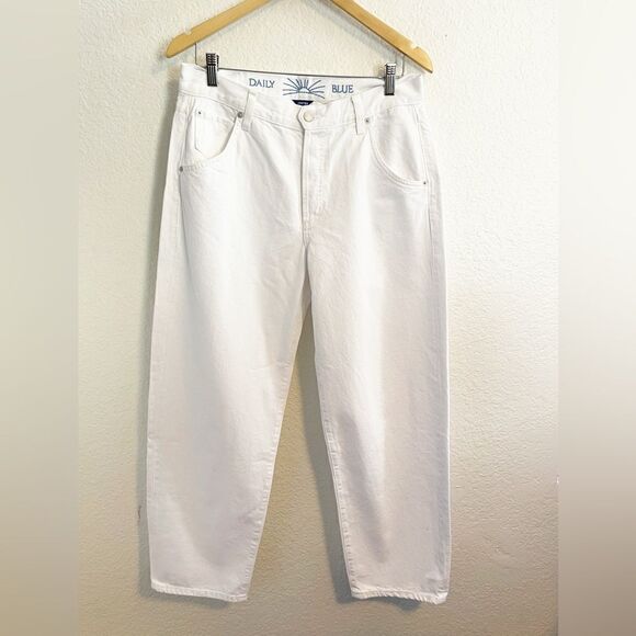 Adriano Goldschmied Daily Blue Mantra Barrel White Denim Jean NWT  30 - Picture 7 of 10